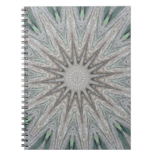 Kaleidoskop Design Rustikale, hellgraue Farben Notizblock