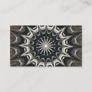 Kaleidoskop Design Schwarz Grau Weiße Kunst Visitenkarte