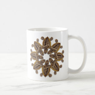 Kaleidoskop-Dummkopf-Seeschildkröte-Tasse Kaffeetasse
