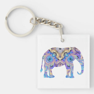 Kaleidoskop-Elefant-Schlüsselanhänger Schlüsselanhänger