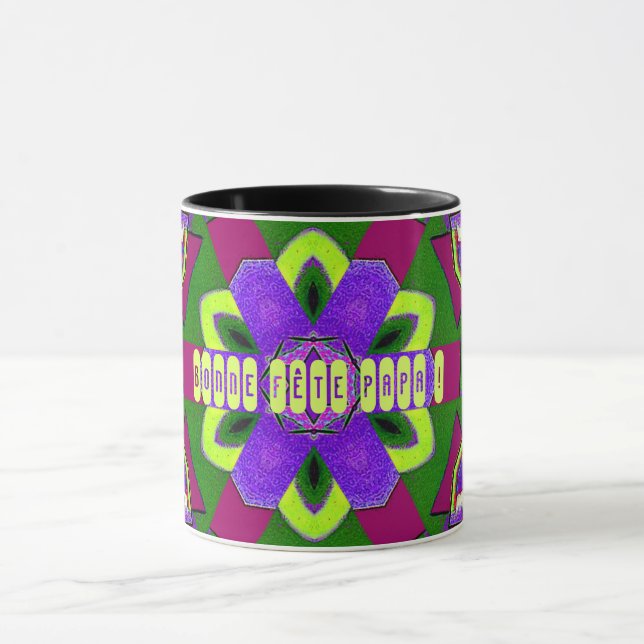 Kaleidoskop-Farbe für den Vatertag Tasse (Zentrum)