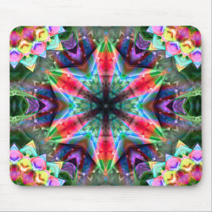 Kaleidoskop-farbiger Stern in virtuell gebürstetem Mousepad