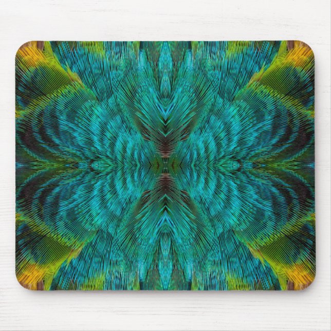 Kaleidoskop-Feder-Design Mousepad (Vorne)