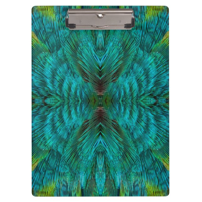 Kaleidoskop-Federdesign Klemmbrett (Vorderseite)