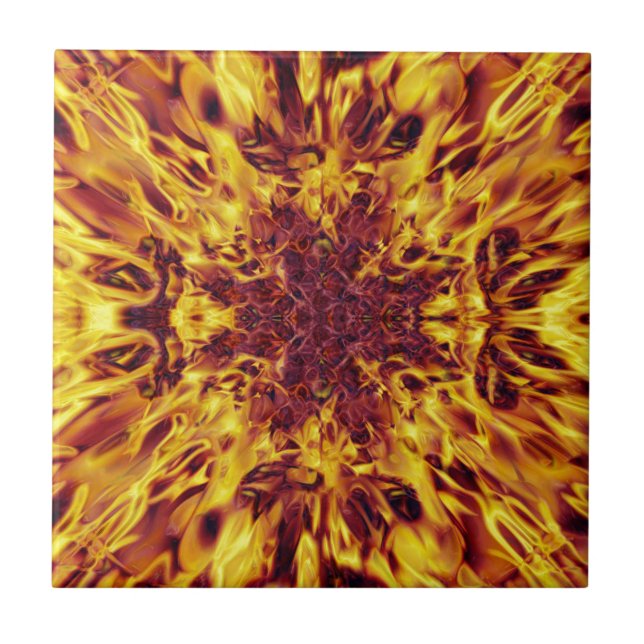 Kaleidoskop-Feuerexplosion Fliese (Vorderseite)