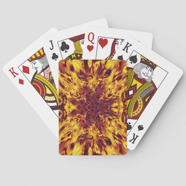 Kaleidoskop-Feuerexplosion Spielkarten (Rückseite)