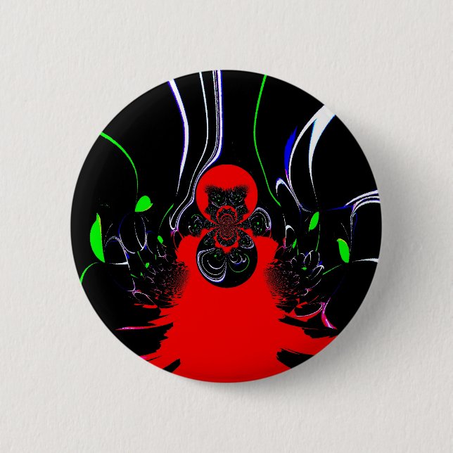 Kaleidoskop Fluid Art Print Button (Vorderseite)