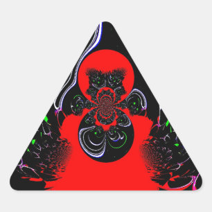 Kaleidoskop Fluid Art Print Dreieckiger Aufkleber