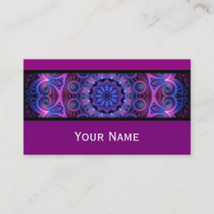 Kaleidoskop Fraktal - Herz Mandala + Ihr Text Visitenkarte