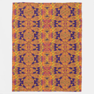 Kaleidoskop Fraktal Muster XIV + Ihre Ideen Fleecedecke