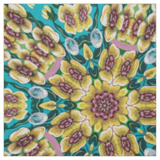 Kaleidoskop Gelbe Blumen Stoff