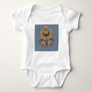 Kaleidoskop Giraffe Mandala: Abstrakte Safari Art Baby Strampler