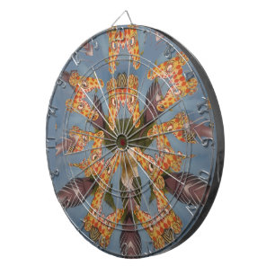 Kaleidoskop Giraffe Mandala: Abstrakte Safari Art Dartscheibe