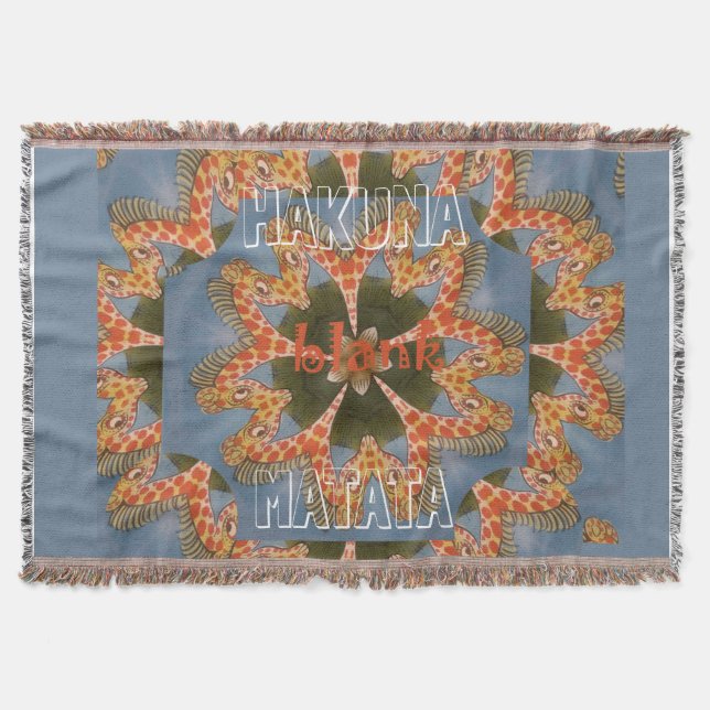 Kaleidoskop Giraffe Mandala: Abstrakte Safari Art Decke (Vorderseite)
