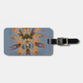 Kaleidoskop Giraffe Mandala: Abstrakte Safari Art Gepäckanhänger
