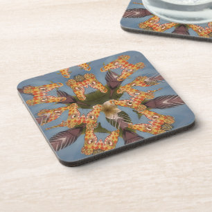 Kaleidoskop Giraffe Mandala: Abstrakte Safari Art Untersetzer