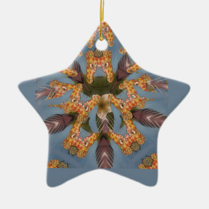 Kaleidoskop-Giraffen-Mandala: Abstrakte Safari-Kun Keramik Ornament