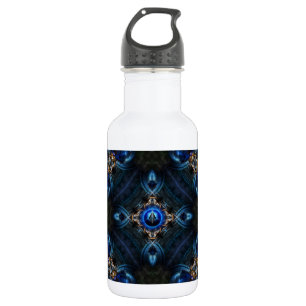 Kaleidoskop Golden Blue Edelstahlflasche
