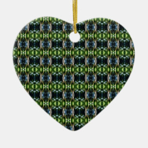 Kaleidoskop Grün Keramikornament