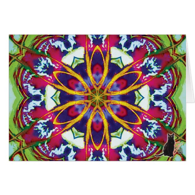 Kaleidoskop-Gruß-Karte der Hummer-kc (Vorderseite (Horizontal))