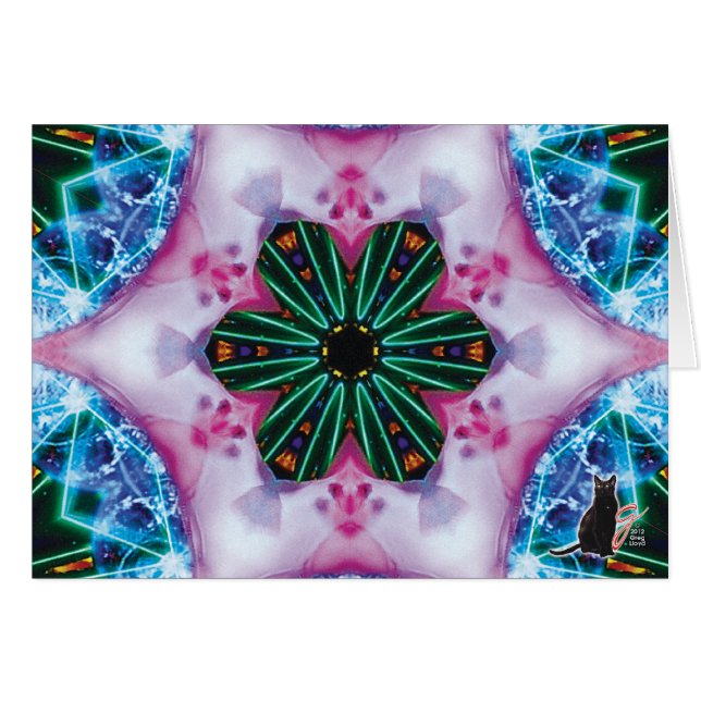 Kaleidoskop-Gruß-Karte des Pinkie-kc (Vorderseite (Horizontal))