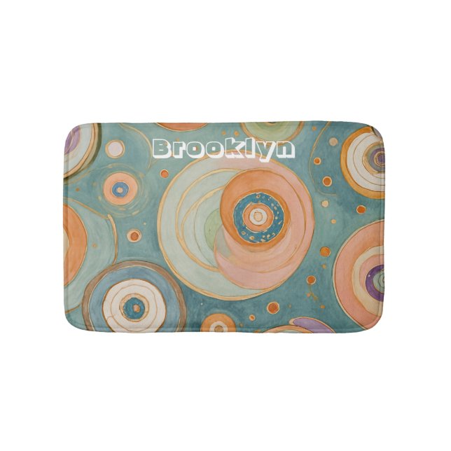 Kaleidoskop Harmonie: Die wirbeligen, pastellfarbe Badematte (Vorderseite)