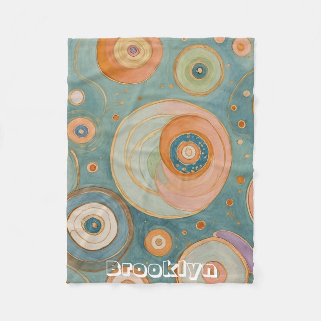 Kaleidoskop Harmonie: Die wirbeligen, pastellfarbe Fleecedecke (Vorderseite)