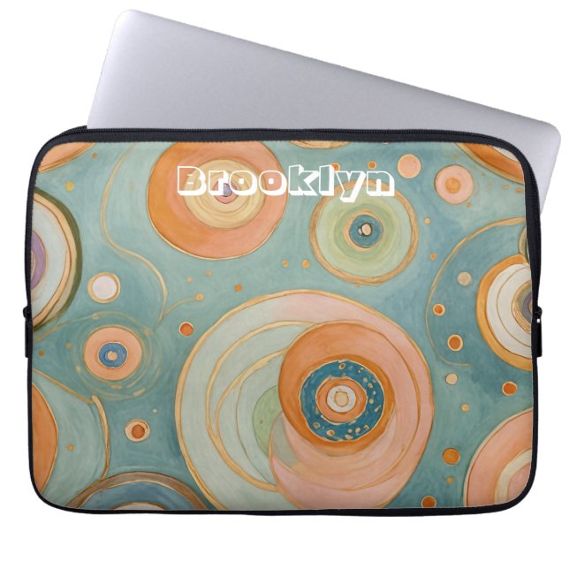 Kaleidoskop Harmonie: Die wirbeligen, pastellfarbe Laptopschutzhülle (Vorderseite)