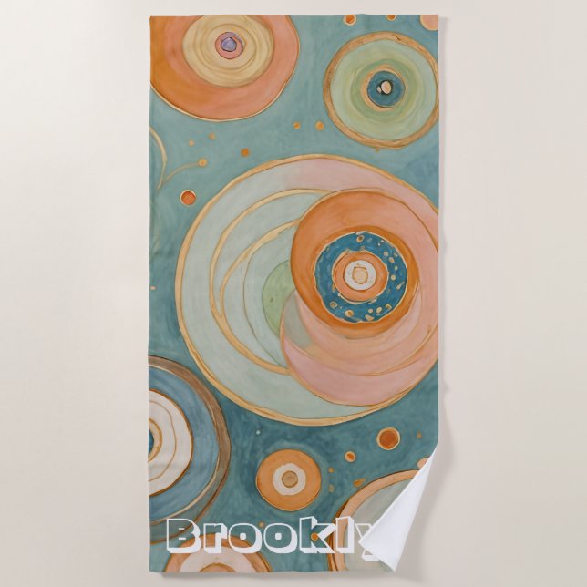 Kaleidoskop Harmonie: Die wirbeligen, pastellfarbe Strandtuch (Vorderseite)