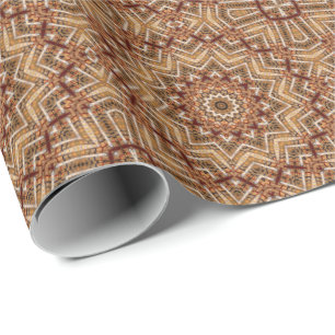 Kaleidoskop Hellbrauner Stern Geschenkpapier