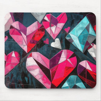 Kaleidoskop-Herz-Collage Mousepad