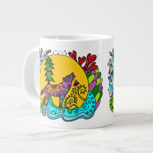 Kaleidoskop-Heulenwolf - weiße TASSE