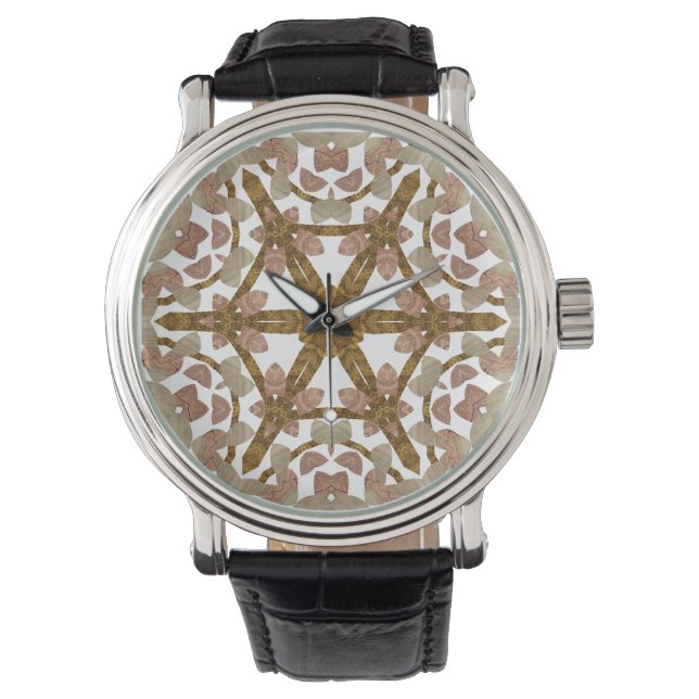 Kaleidoskop Holz - Wood Kaleidoskop Armbanduhr (Vorderseite)