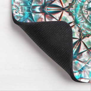 Kaleidoskop in gebranntem Zyan durch rote Striche Mousepad
