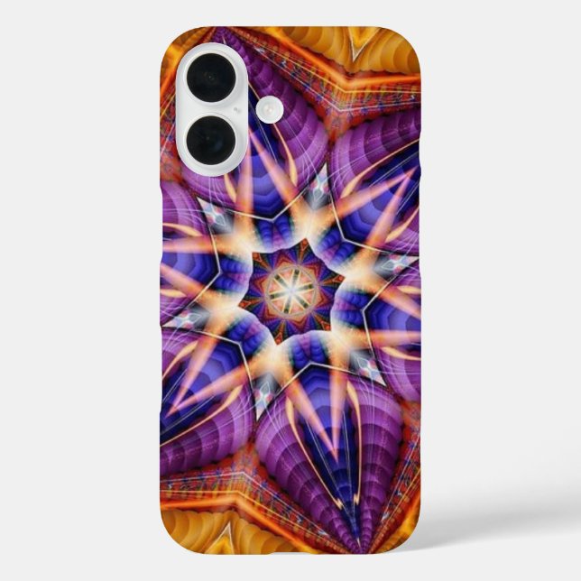 Kaleidoskop iPhone 16 Hülle (Rückseite)