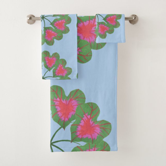 Kaleidoskop Kaladium Leaf Badhandtuch Set (Insitu)