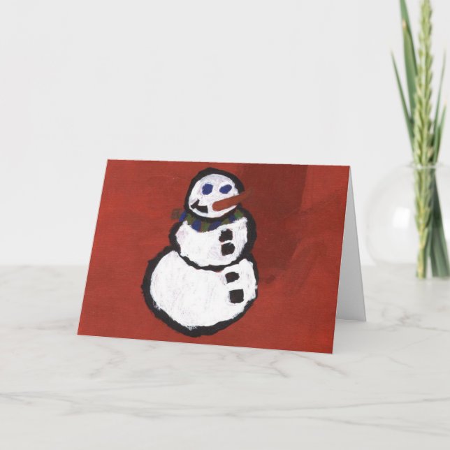 Kaleidoskop Kid Card - Snowman Feiertagskarte (Vorderseite)