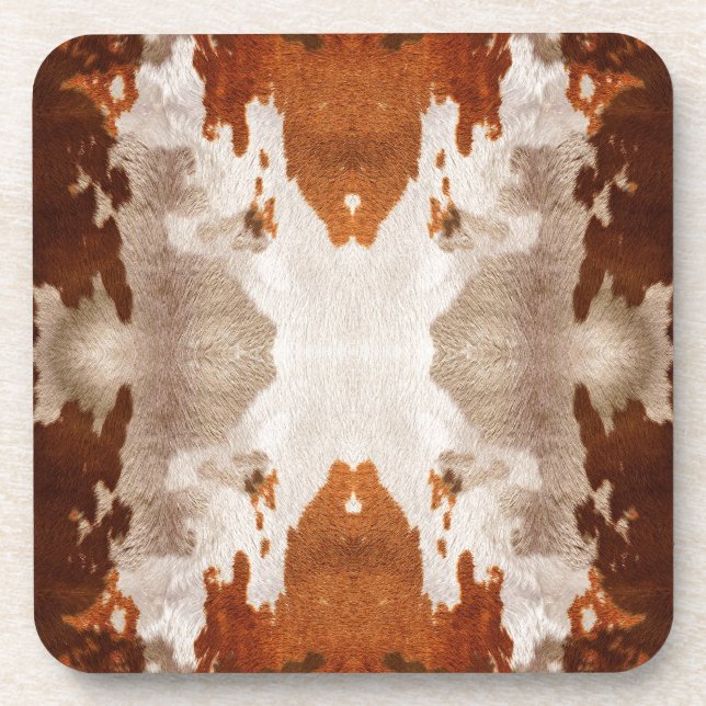 Kaleidoskop-Kuhmuster Getränkeuntersetzer (Vorderseite)