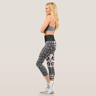 Kaleidoskop-Kunst des sechzehnten Bandes Capri Leggings
