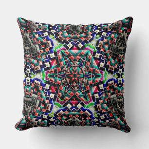 Kaleidoskop-Leinwand aus Kunststoff oder Leder Kissen