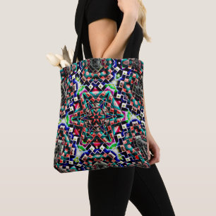Kaleidoskop-Leinwand aus Kunststoff oder Leder Tasche