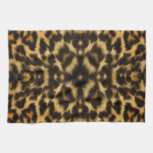 Kaleidoskop Leopard Fur Muster Geschirrtuch