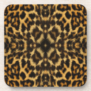 Kaleidoskop Leopard Fur Muster Getränkeuntersetzer