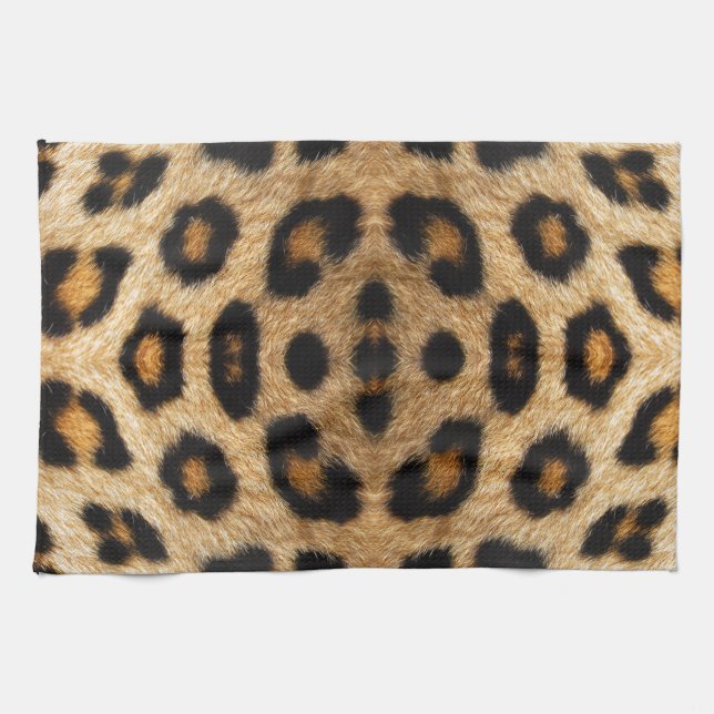 Kaleidoskop Leopard Fur Muster Handtuch (Horizontal)