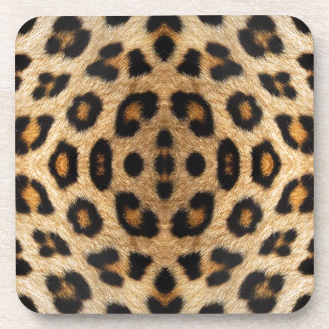 Kaleidoskop Leopard Fur Muster Untersetzer (Vorderseite)