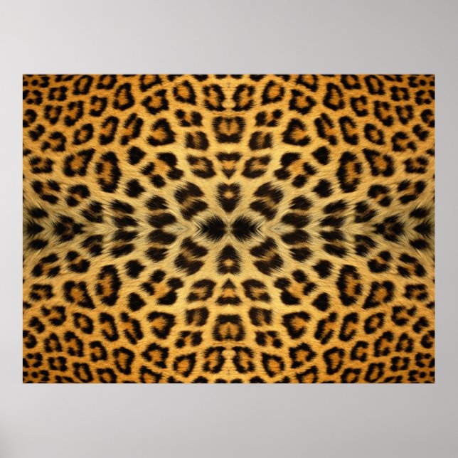 Kaleidoskop Leopard Fur Musterposter Poster (Vorne)