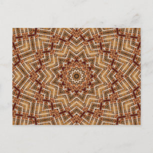 Kaleidoskop Light Brown Star Postkarte