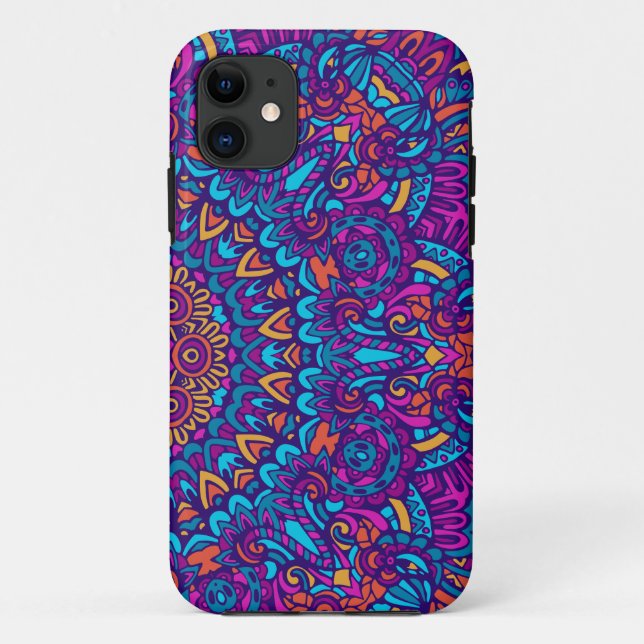 Kaleidoskop Lila Mandala Pattern Case-Mate iPhone Hülle (Rückseite)
