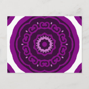 Kaleidoskop lila postkarte