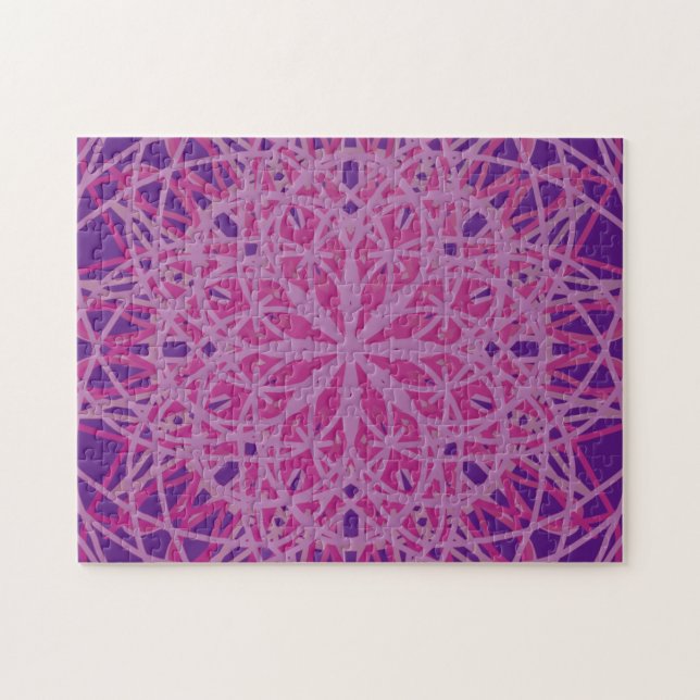 Kaleidoskop Mandala Art Blume Rosa Lila (Horizontal)
